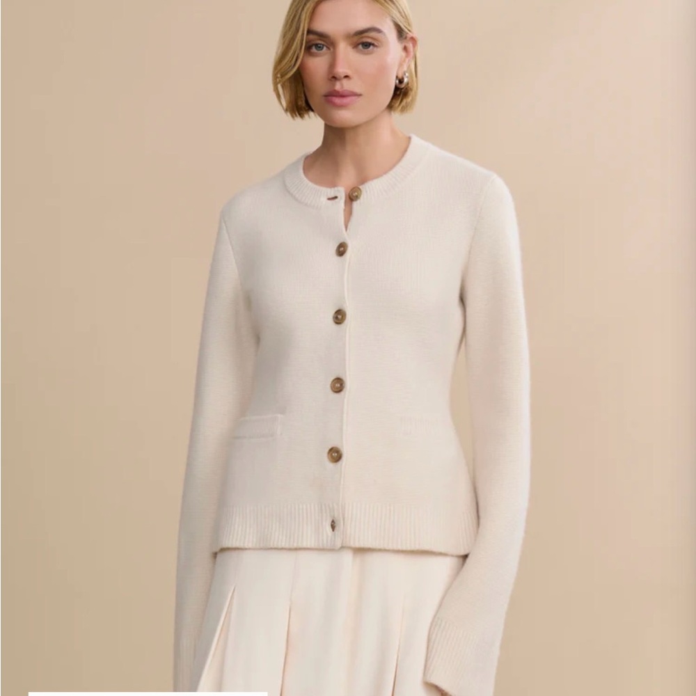 Jenni Kayne Cooper Cardigan, small, warm ivory
